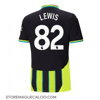 Manchester City Rico Lewis #82 Maglia Gara Trasferta Repliche 2024-25
